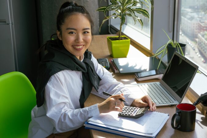 Woman With Calculator