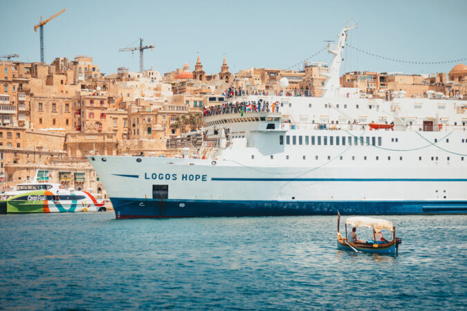 Valletta, Malta :: Logos Hope Arrives In Her Home Port.