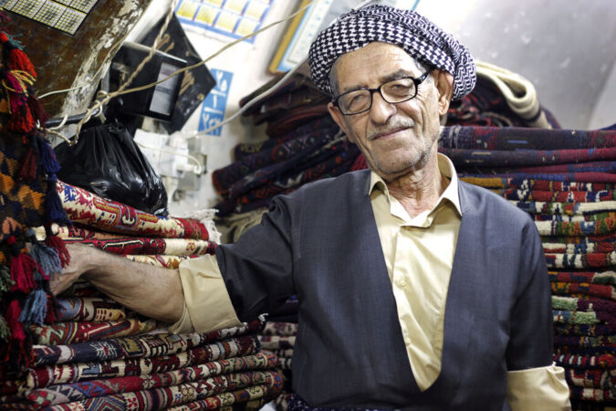 Kurdish Man In Market